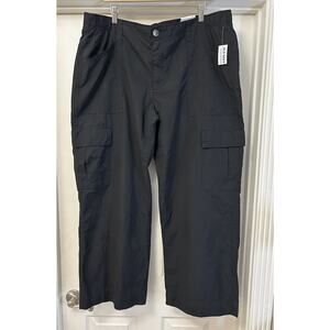 Old Navy Women's XL Black Mid-Rise Wide-Leg Full length Cargo Pants NWT